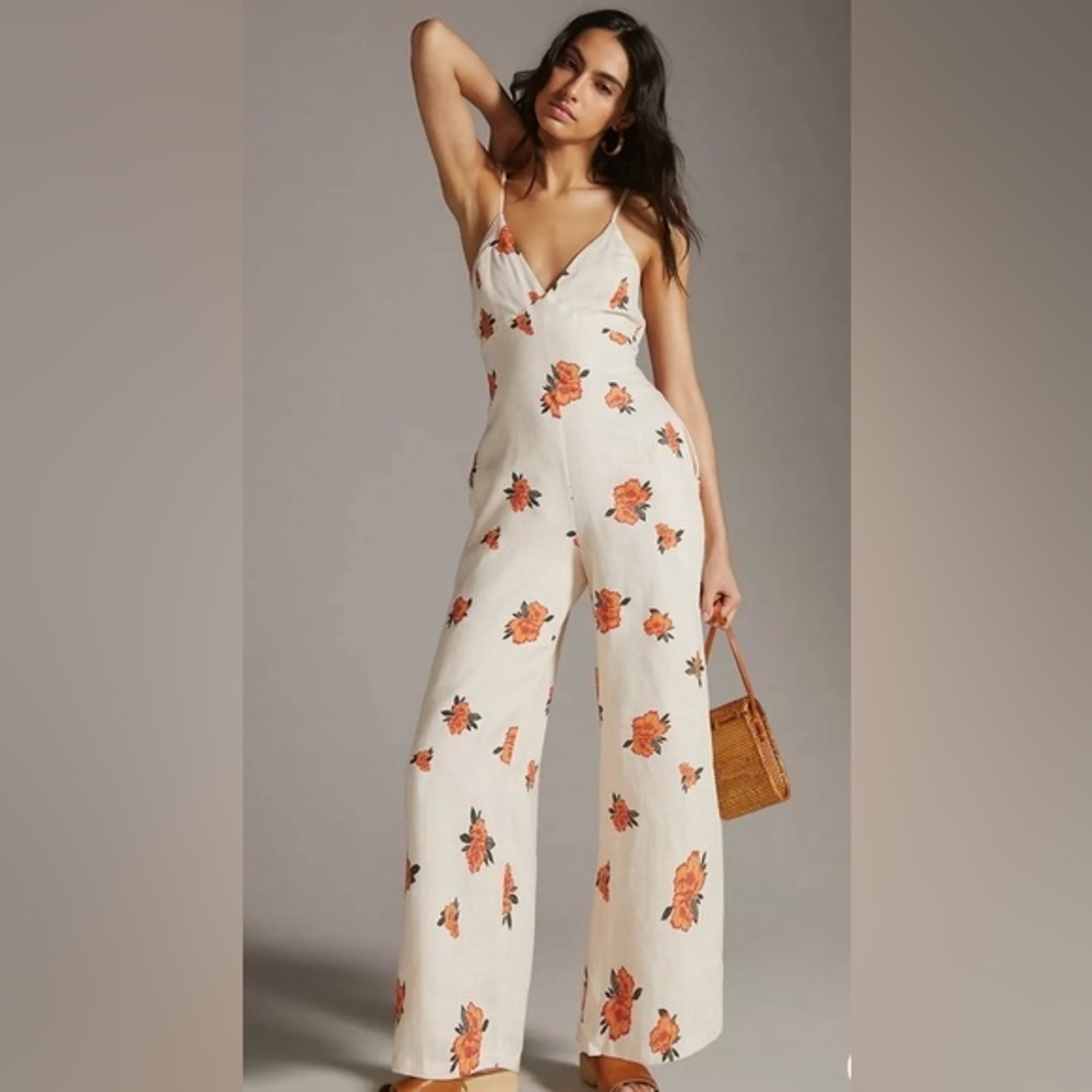 Rare Sancia Nwt Augustin Jumpsuit In Botanical Print M